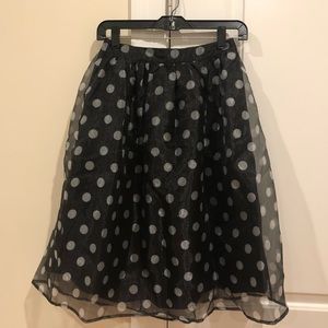 Forever 21 white dot puffy skirt